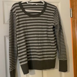 Gap lightweight sweater. Charcoal and gray striped long sleeved